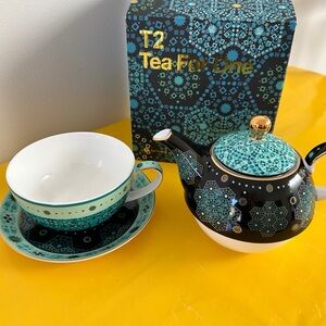 Blue and Gold Tea for One Set